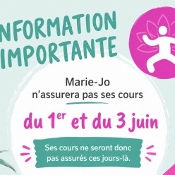 ANNULATION DES COURS DE MARIE-JO